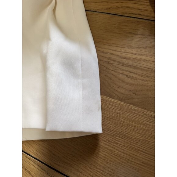 Skies Are Blue Blazer Off White Scalloped Size 2X Open Front Career Jacket NWT - Picture 10 of 16